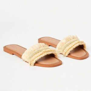 LOFT Beaded Raffia Sandals size 8.5